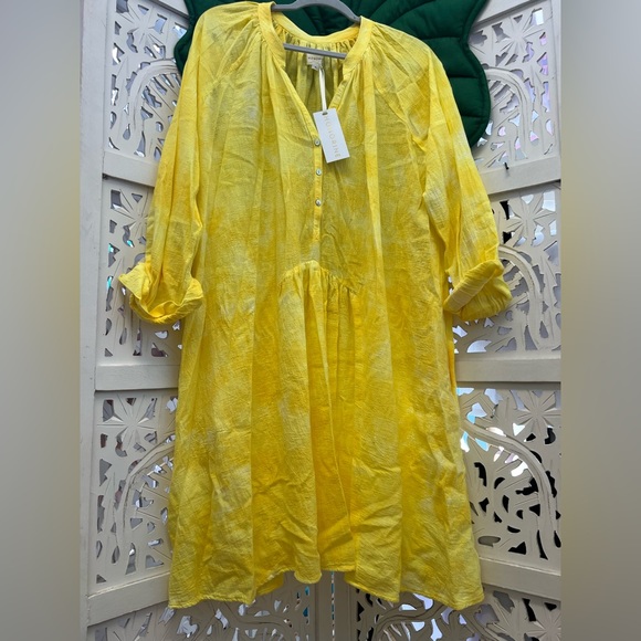 NWT Honorine Paola dress. Color: Citron cloud, yellow. Size M. - Picture 3 of 9